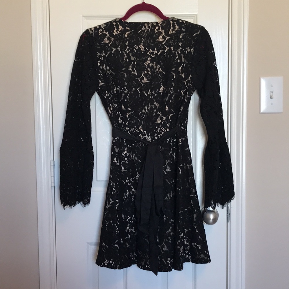Lulu's Black Lace Midi Dress - Picture 7 of 8